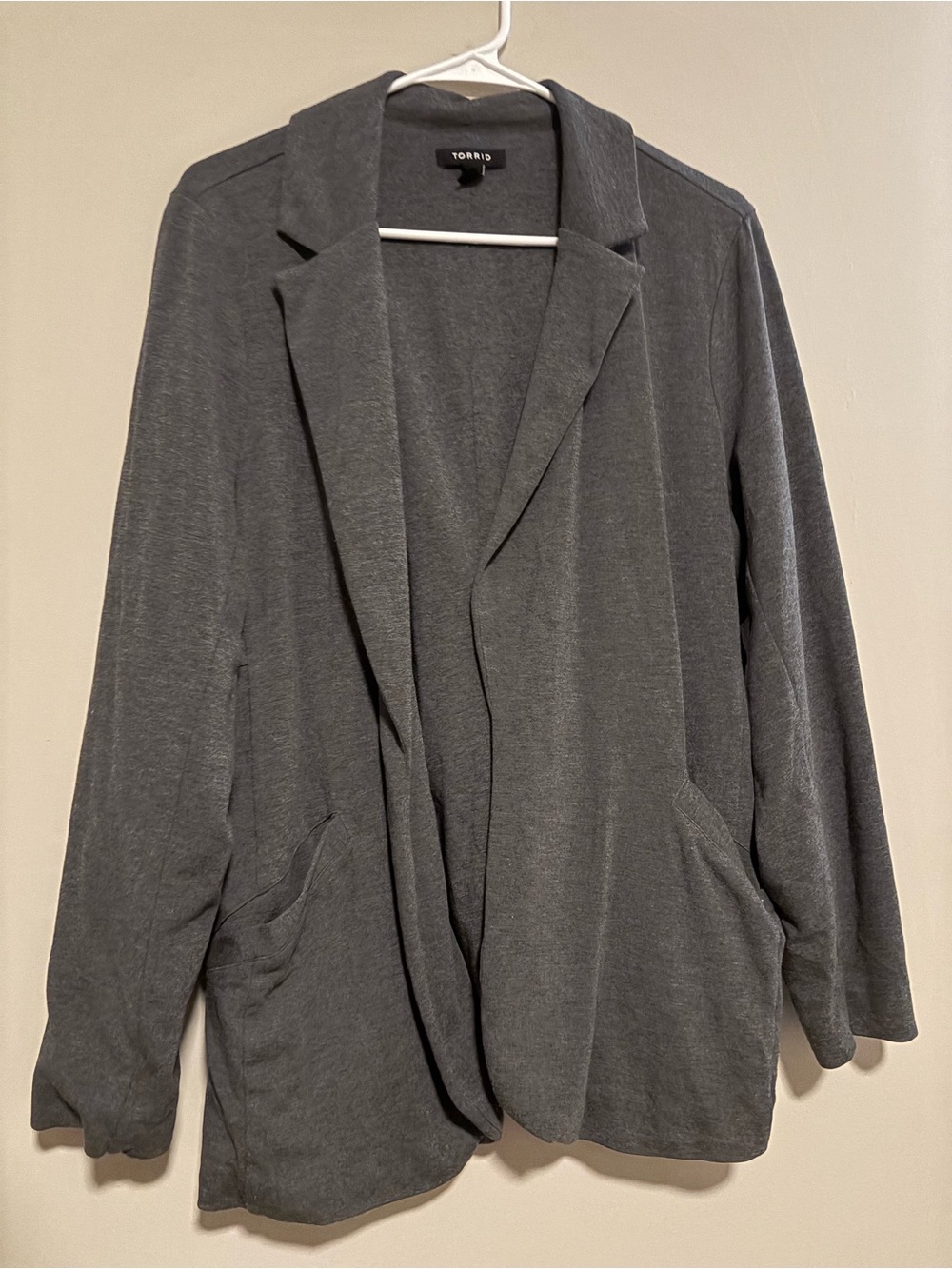 Torrid Charcoal Knit Open Front Cardigan